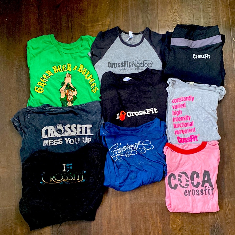 CrossFit apparel! Vintage! 9 items! All various sizes. All used